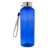 Sportflasche aus RPET mit Edelstahldeckel und Trageschlaufe, 500 ml
