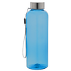 Sportflasche aus RPET mit Edelstahldeckel und Trageschlaufe, 500 ml
