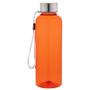 Sportflasche aus RPET mit Edelstahldeckel und Trageschlaufe, 500 ml